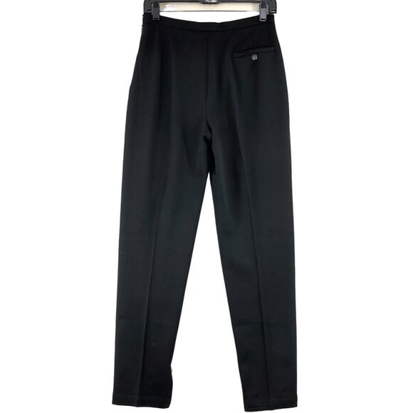 Max Mara Weekend Women Size 8 Pants Trousers Tapered Leg Ankle Zip Stretch Black - Picture 5 of 13